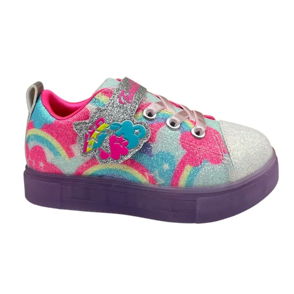 Skechers Toddler Girls Twinkle Sparks Light-Up Sneakers Size‎ 8 Multi Slip-on